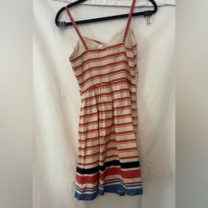 Vintage Red Camel Striped Sundress - image 1